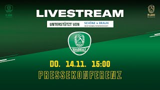 Pressekonferenz vor dem Spiel SC DHfK Leipzig gegen FRISCH AUF Göppingen [upl. by Kcirad]