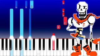 Undertale  Papyrus Theme Song  Bonetrousle Piano Tutorial [upl. by Bryna423]