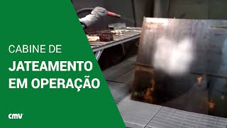 Cabine de jateamento em operação  cmvcombr [upl. by Rilda373]