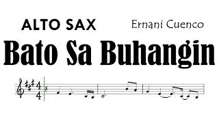 Bato Sa Buhangin Alto Sax Sheet Music Backing Track Partitura Ernani Cuenco [upl. by Rafaela]