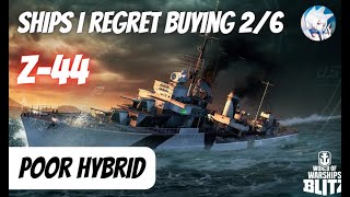 Z44 T9 premium german DD amp 2nd ship I regret buying in World of Warships Wows Blitz [upl. by Barri]