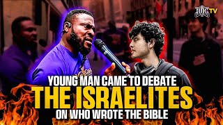 YOUNG MAN CAME TO DEBATE THE ISRAELITES ON WHO WROTE THE BIBLE christian jesus [upl. by Ihpen]