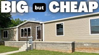 Its BIG but its CHEAP New double wide mobile home tour [upl. by Wadell]