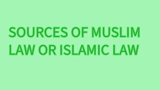 Sources of Muslim law or islamic law muslimlaw sunna ijma qiyas familylaw [upl. by Queena621]