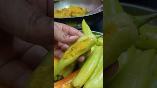 Mirchi stuffed Bhajji🥵🔥trend food cooking shorts new short home youtube recipe amaran [upl. by Meehsar]