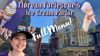 FLOREAN FORTESCUES ICE CREAM PARLOR MENU REVIEW amp FAVORITES  THE WIZARDING WORLD OF HARRY POTTER [upl. by Anahsek]