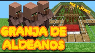 COMO hacer una GRANJA DE ALDEANOS MINECRAFT BEDROCK Y Java 121 [upl. by Granlund]