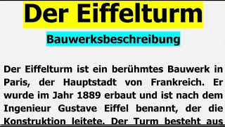 Der Eifelturm  Bauwerksbeschreibung 4 Klasse [upl. by Sherri]