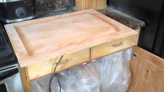 How to Paint Kitchen Cabinets Step 4 Sanding [upl. by Helms]