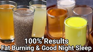 7 Drinks for Fat burn Weight loss amp Better sleep at Night  Stress Relieve Natural Homemade Drinks [upl. by Heins]