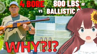 💥🤯SO MUCH POWER 😱💥VTuber Reacts to 4 BORE Rifle vs Ballistic Gel Kentucky Ballistics [upl. by Amol]