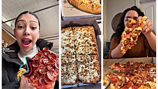 Pizza 🍕TikTok Compilations food mukbangASMR 🤤 [upl. by Nyletac468]