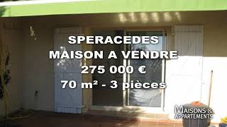 SPERACEDES  MAISON A VENDRE  275 000 €  70 m²  3 pièces [upl. by Tolkan72]