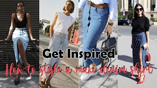 Get Inspired Maxi Denim Skirt Outfits ideas [upl. by Ameerahs242]