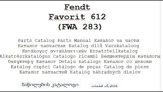 Fendt Favorit 612 FWA 283  Parts Catalog [upl. by Dagmar491]