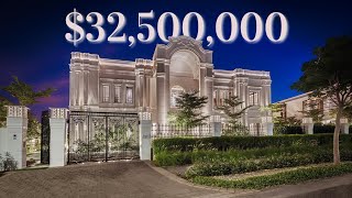 Touring a 32500000 MEGA MANSION Designed for ROYALTY  Dubai Hills [upl. by Saenihp]