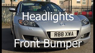 How to remove the Headlights and Front Bumper on Mazda RX8 DIY [upl. by Audley]