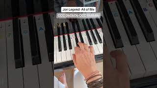 How to play John Legend quotAll of mequot on piano pianotutorial johnlegend [upl. by Sibley]