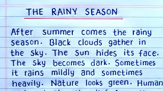 Rainy Season Essay  Rainy Season Paragraph  Essay on Rainy Season  Paragraph on Rainy Season [upl. by Lerner375]