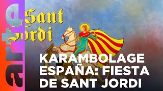 Karambolage España  la fiesta de Sant Jordi  ARTEtv Cultura [upl. by Eulau]