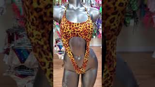 Extreme 1 piece swimsuit with V thong back [upl. by Palua]