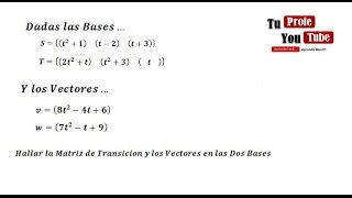 Matriz de Transicion Matriz con Polinomios TuProfeYouTube [upl. by Akisej]