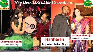 Hariharan Live Concert USAPerformance with Chinmayi Singer Stage Show Bollywood Tamil Malayalam [upl. by Ecirtnahs]