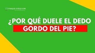 Por Qué Duele El Dedo Gordo Del Pie [upl. by Christmas]