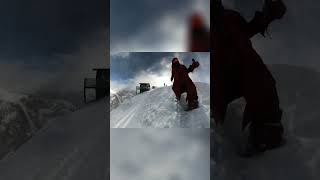 Rock Drops on a Snowboard in Action on a powder day at Arapahoe Basin ski area Colorado USA [upl. by Viviene946]