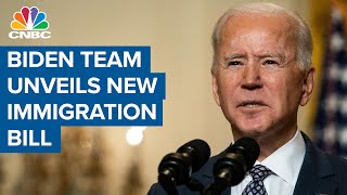 Joe Bidens team unveils sweeping immigration reform bill including 8year path to citizenship [upl. by Vieva]