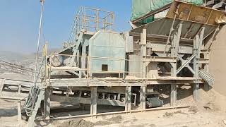 JAW crusher operation is raining rockcrusher subscribe [upl. by Sirehc]