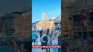 Nashville Tennessee Broadway Street Country Music nashvilletnbroadway tennesseelife nashville [upl. by Atinot]