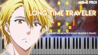 Long Time Traveler  Fukigen na Mononokean Tsuzuki OPseason 2 synthesia piano tutorial [upl. by Vahe304]