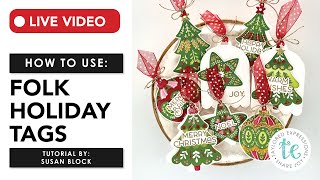 Tips for Creating Tags  Folk Holiday Tags  Susan Block [upl. by Atived318]