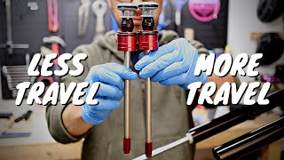 HOW TO Change Rockshox Fork Travel  COMPLETE Tutorial [upl. by Odell493]