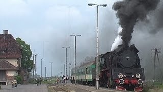 PKP Dampflok Ol497 Ausfahrt Granowo NowotomyskiePolen  Mai 2007 [upl. by Atteuqahs]