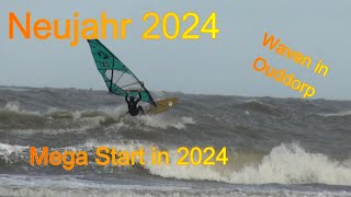 Was macht ein 12jähriger am 1 Januar  Er ist World Champ U13  Windsurf Wave Session in Ouddorp [upl. by Aneehsat]