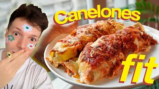 Canelones Fit SIN HARINAS  Receta saludable paso a paso [upl. by Nosemaj]