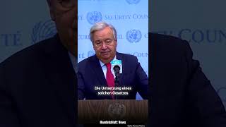 UNChef Guterres warnt vor „verheerenden Folgen“ des UNRWAVerbots in Israel [upl. by Bealle397]