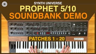 Sequential Prophet 510 rev 4  Sound Bank Demo Patches 1  20  Synth Universe [upl. by Panter]