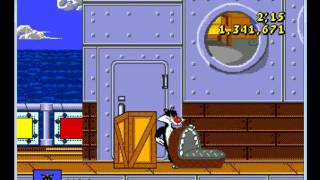 Sylvester and Tweety in Cagey Capers Mega DriveGenesis Level 7  Oceans of Trouble  Reupload [upl. by Gniy338]