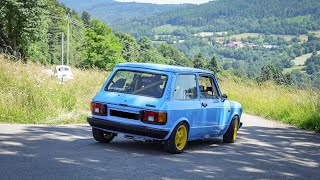 À bord d’une a112 Abarth ronde historique des portes du soleil Bourg Argental 42 [upl. by Timothy]