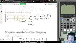 Math 3033 The Borda Count Method example 1 [upl. by Atikram632]