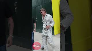 Brad Pitt And Ines De Ramon Leaving An Art Gallery In NYC [upl. by Rehpinej]