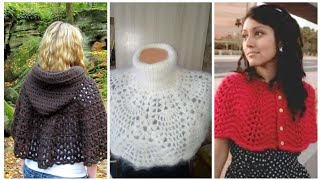 outstanding top trending 😀 crochet Knitting women caplets Shawls vintage knit [upl. by Enylodnewg830]