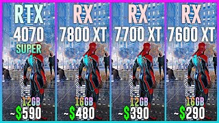 RTX 4070 SUPER vs RX 7800 XT vs RX 7700 XT vs RX 7600 XT  Test in 25 Games [upl. by Suirtemed54]