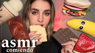 asmr COMIENDO COMIDA FALSA Fake FOOD Ale ASMR español [upl. by Enilatan]