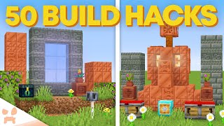 50 Minecraft 121 Build Hacks [upl. by Yralih]