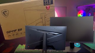 MSI G244F E2 180Hz Gaming monitor Unboxing🔥 Best budget Gaming Monitor [upl. by Enyrb]