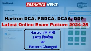 Hartron online exam pattern 2024  Hartron latest exam pattern [upl. by Ling]